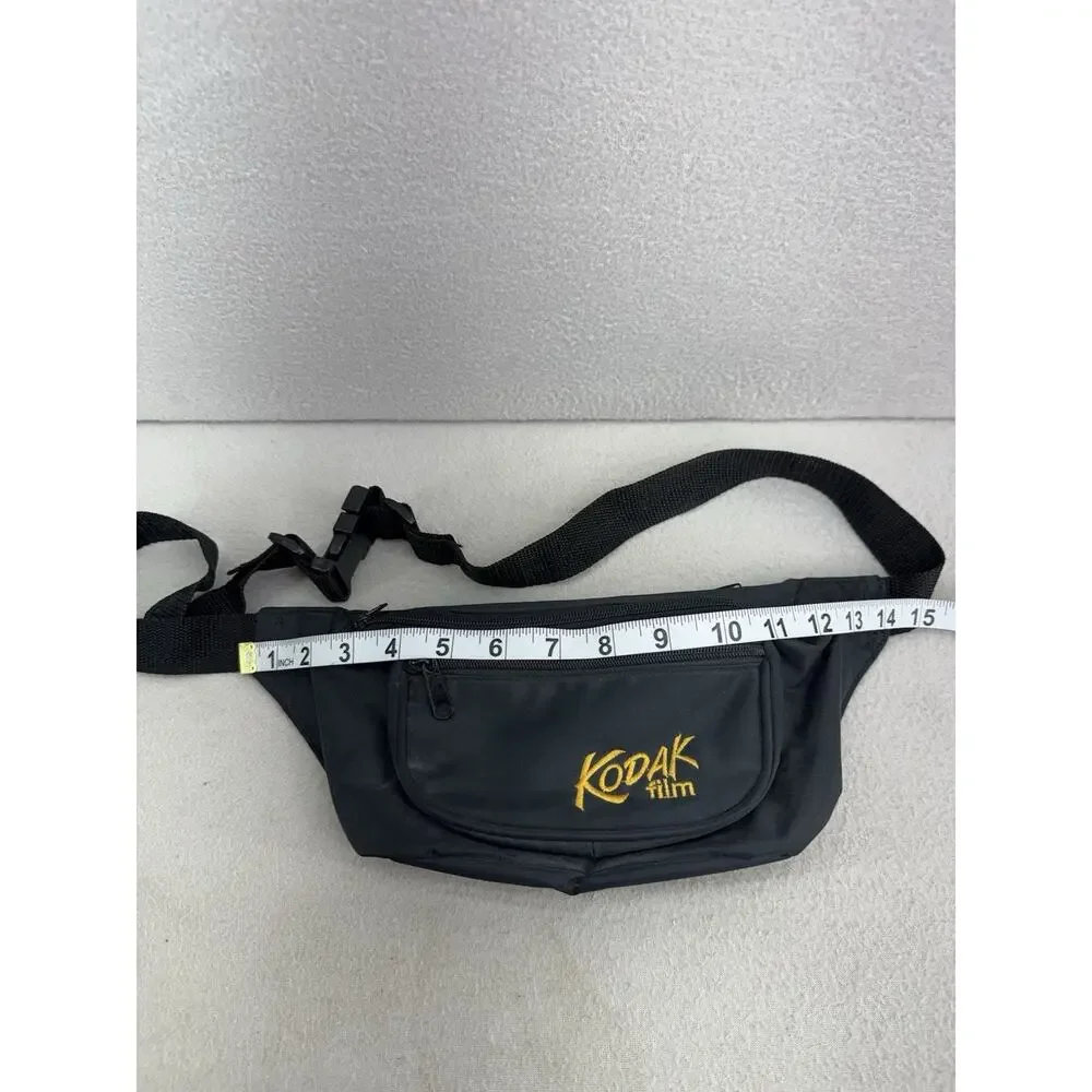 VTG Kodak Film Fanny Pack Digital Camera Bag Black Waist Travel Festival Pouch